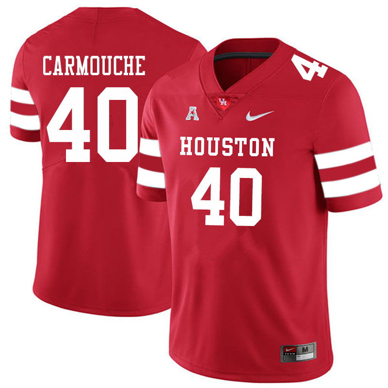 Men #40 Jordan Carmouche Houston Cougars College Football Jerseys Sale-Red